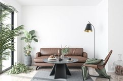 Wall mockup - Wallpaper mockup - Living room Product Image 3