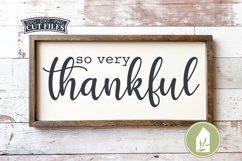 So Very Thankful, Farmhouse Thanksgiving SVG Files Product Image 1