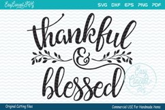 Thankful And Blessed, SVG - DXF - PNG - EPS - PDF Original Cut files Product Image 2