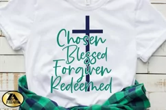 Christian SVG PNG EPS DXF Chosen SVG Blessed SVG Cut Files Product Image 4