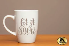 Christmas SVG PNG EPS DXF Let It Snow SVG Christmas Quotes Product Image 8