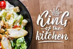 Kitchen quotes King of the kitchen, crown. SVG, PNG Product Image 3