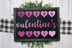 Happy Valentine's Day with Heart SVG | Valentine Sublimation Product Image 4