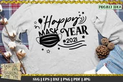 Happy Mask Year svg | Happy New Year svg | 2021 quote Product Image 1