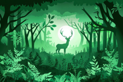 Deer in Forest Background Wallpaper Product Image 1