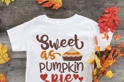 Sweet as pumpkin pie SVG, Thanksgiving autumn cut file Product Image 2