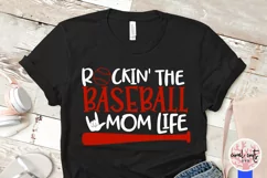 Rockin the baseball mom life - Mother SVG EPS DXF PNG File Product Image 3