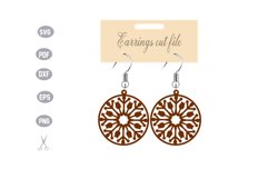 Earrings Template SVG Design Product Image 1