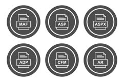 Set Of File Formats Icons Product Image 1