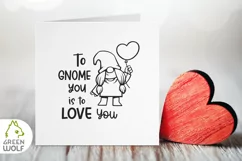Valentine gnome girl Gnomes svg Valentine quotes svg design Product Image 3