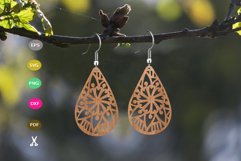 Leather Earrings SVG Cut Files Product Image 1