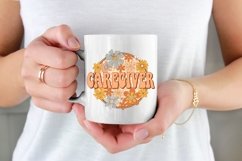 Caregiver Png Retro Groovy Floral Caregiver Sublimation Product Image 6