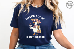 Auntie Goose Is On The Loose Goose Drinking Iced Coffee SVG Product Image 6