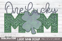 Faux Embroidery | One Lucky Mom| St. Patrick’s Day Png Product Image 1