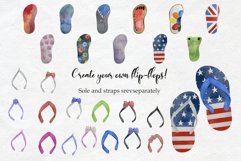 Watercolor Flip Flop Clipart Product Image 6