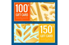 Vector realistic pasta types discount or gift Product Image 1