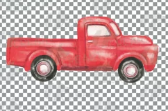 Watercolor colorful truck clip art. Printable pickup cars Product Image 7