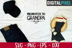 Promoted To Grandpa Est 2021 Svg, New Grandpa Svg Product Image 2