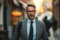 Confident businessman in urban setting Product Image 1