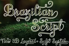 Brazilian Script (LAYERED FONT) - Free Font of The Week Product Image 1