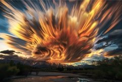 Dramatic sky explosion at sunset Product Image 1