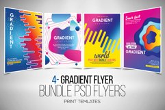 4 Gradient Electro Futuristic Flyers Bundle Product Image 1