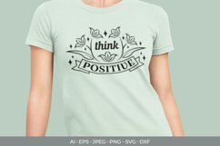 Think Positive Hand Lettering SVG Product Image 1