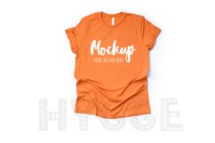 Burnt Orange Bella Canvas 3001 Tshirt Mockup, Basic mock up Product Image 1