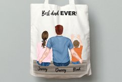 Father and children, Father's day clipart,Father's day gift Product Image 7