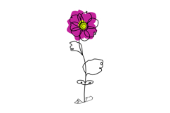 Minimalist Botanical Line Art Flower Set 6 Elements Product Image 18
