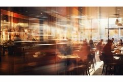 lively blurred restaurant interior set illustration Product Image 1