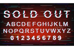 Sold out glitch font template Product Image 1