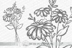 Daisy Flower Arrangement SVG | Farmhouse Sign Art | dxf and Product Image 3
