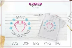 Baby's first Christmas SVG - Kids 1st Christmas SVG Cut file Product Image 1