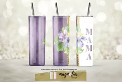 Mama sublimation design Tumbler wrap Skinny tumbler 20 oz Product Image 1