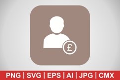 Vector Pound with Man Icon Product Image 1