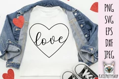 Love in heart, Heart Svg cut file. Product Image 1