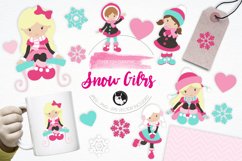 Snow Girls graphics and illustrations Product Image 1