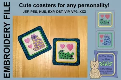 Funky Cat & Dog Coasters - 4 x 4 and 5 x 7 Hoops Product Image 1