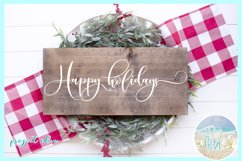 Holiday Wishes Quote Saying Bundle Horizontal Wood Sign SVG Product Image 2