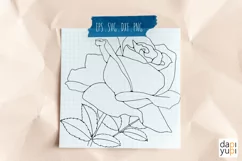 Rose Flower Line Art SVG Graphic Vol 2 Floral Line Art Product Image 8