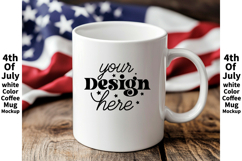 4th of July white 11oz blank coffee mug mockup Product Image 1