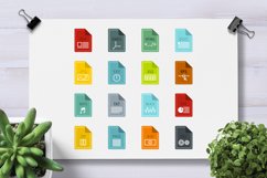 File format icons set, flat style Product Image 2