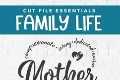 Mother svg - a mother's day SVG with mother and heart shape Product Image 5