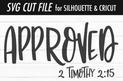 Approved SVG | 2 Timothy 2-15 SVG| Christian Bible Verse SVG Product Image 2