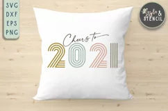 New Year 2021 Retro SVG - PNG, DXF, SVG, EPS, Cut File Product Image 8