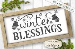 Winter Blessings - Mittens - SVG DXF Files Product Image 1