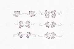 Purple flowers clipart | Vintage floral clipart dividers Product Image 2