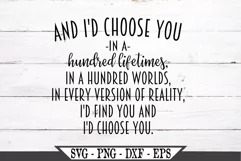 And I'd Choose You In A Hundred Lifetimes SVG Product Image 2
