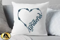 Grateful SVG PNG EPS DXF Thanksgiving SVG Floral Heart SVG Product Image 9